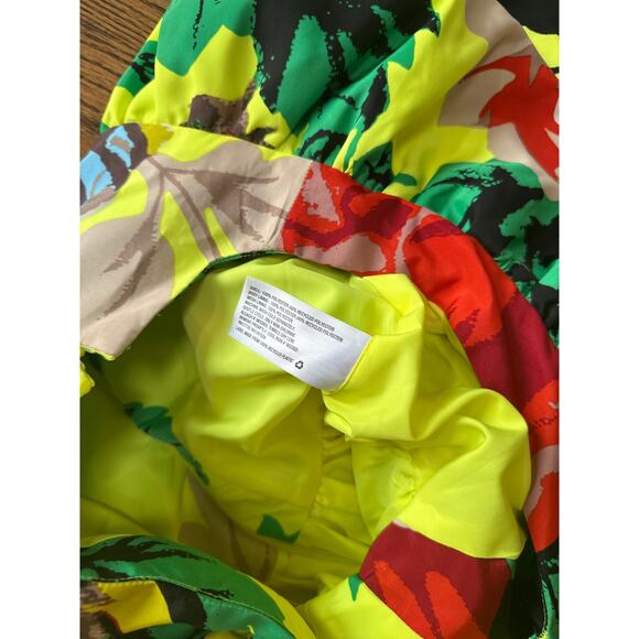 Christopher John Rogers x Target Women’s Dress 0 Neon Floral Ruffle Puff Sleeve - Picture 7 of 8